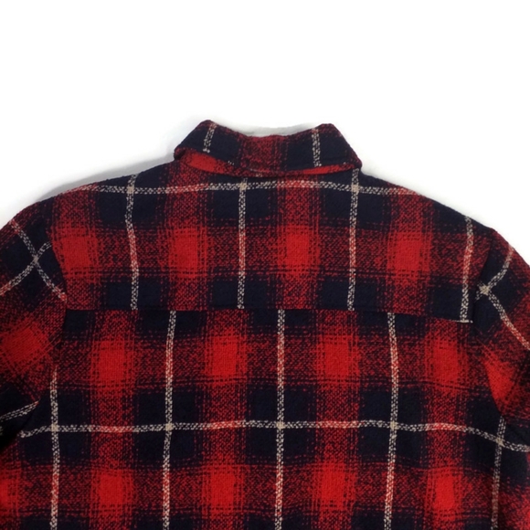 Levi's Red Blue Plaid Full Zip Long Sleeve Wool Blend Shacket Womens Plus 4X NWT - Picture 7 of 16